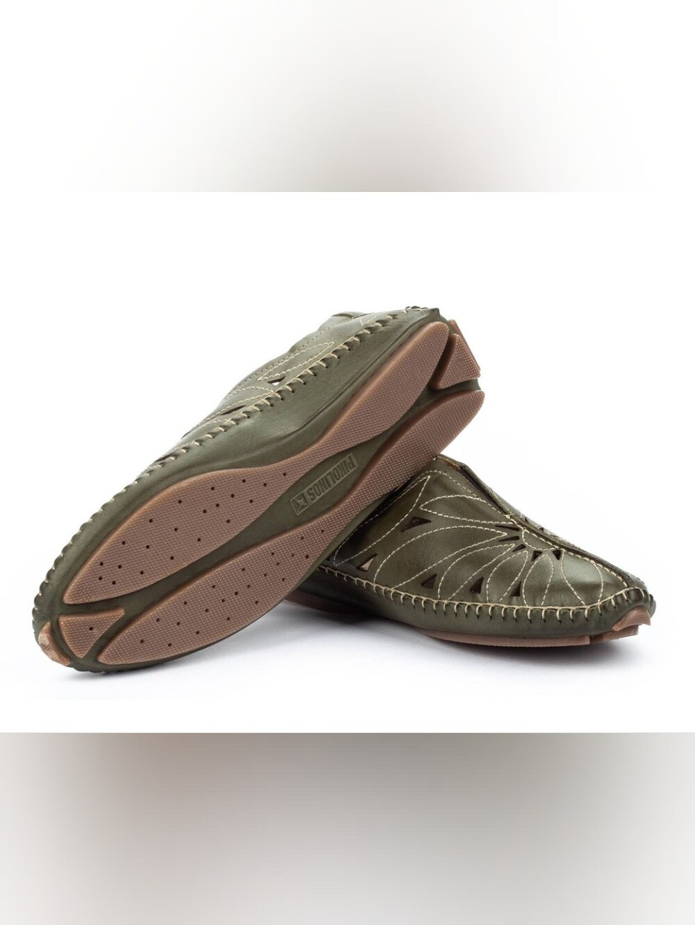 Women's Olive Green Slip-On Loafers